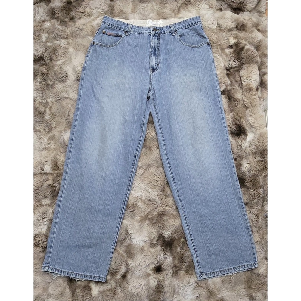 VTG‎ 96 North Loose Straight Men's Blue Jeans 36x32 Hip Hop Skater Y2K 11" Leg